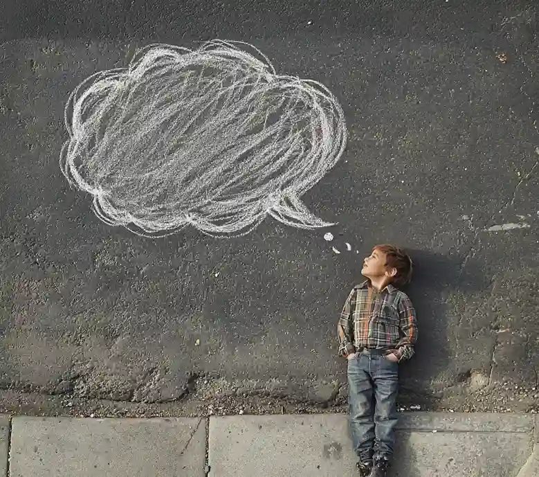 Comic book speech bubble chalk art idea