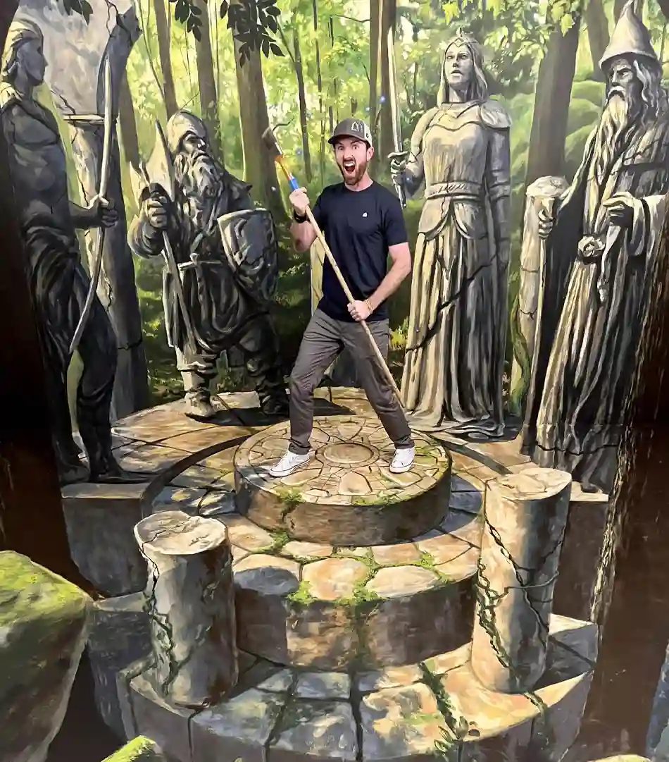 Lord of the Rings 3D mural created by Chris Carlson for Comic Con in Washington, D.C.